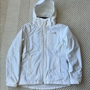 The North Face White Ski Jacket Hooded Weather-Resistant